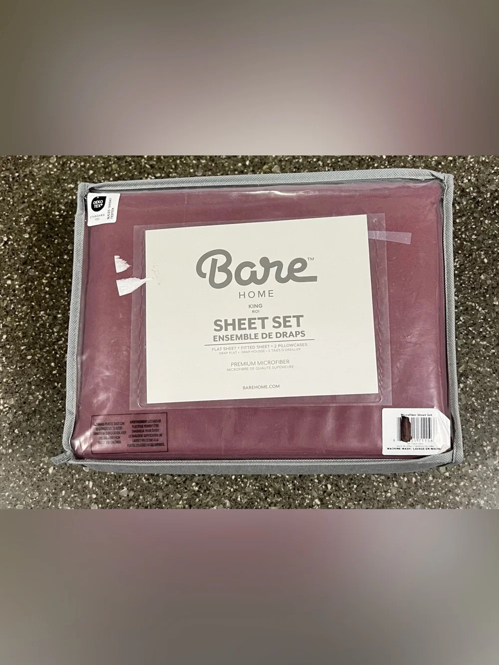 NEW Bare Home King Sheet Set 1800 Ultra-Soft Microfiber King Bed Brushed Comfort